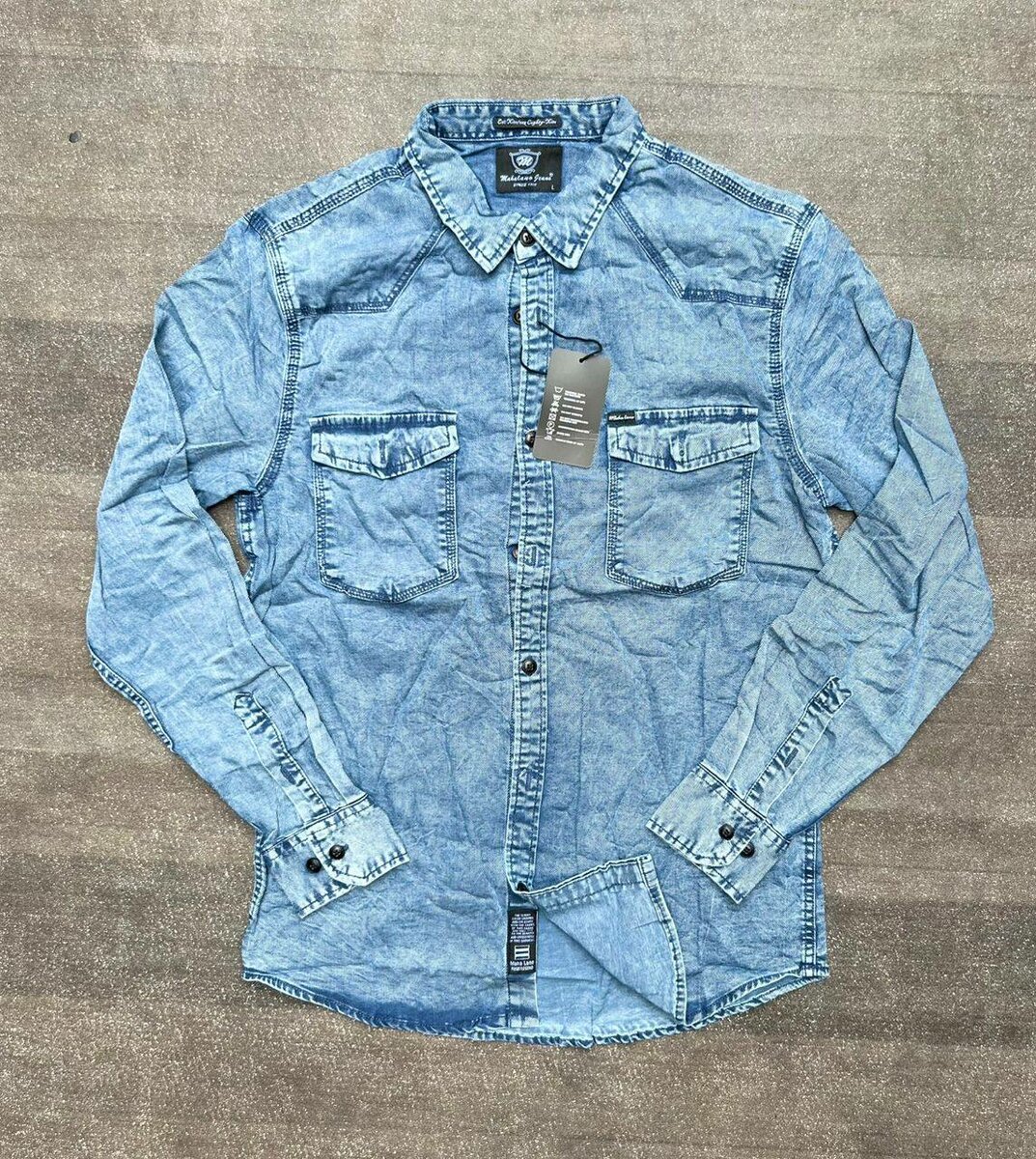 Chemise en denim pour hommes