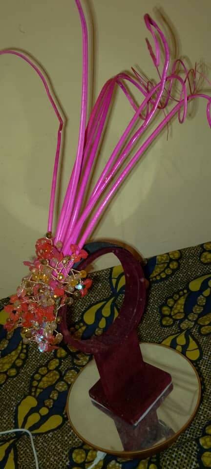 Pinky crystal fascinator