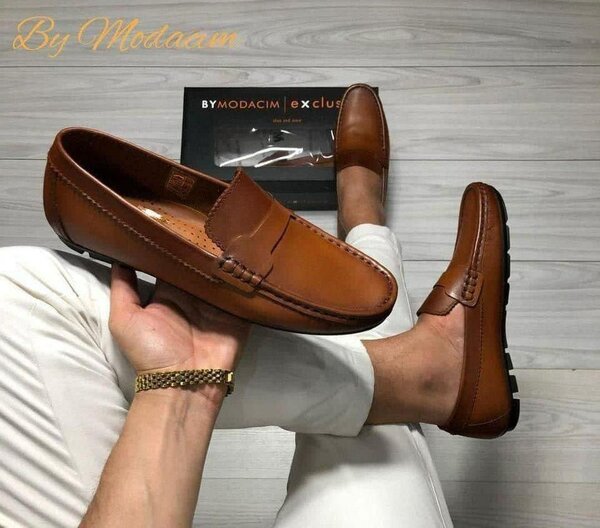 Mocassins élégants en cuir pour hommes