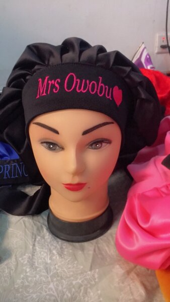 Customized hair bonnet