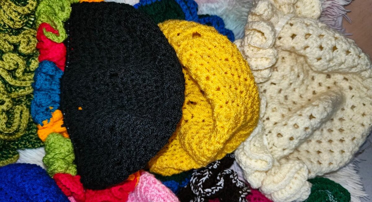 Bonnet crochet multicolores