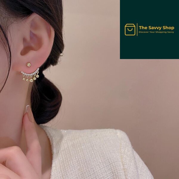 Gold plated cubic zirconia earrings