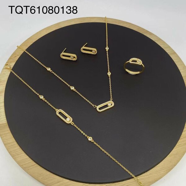 Parure Bijoux Or et Strass