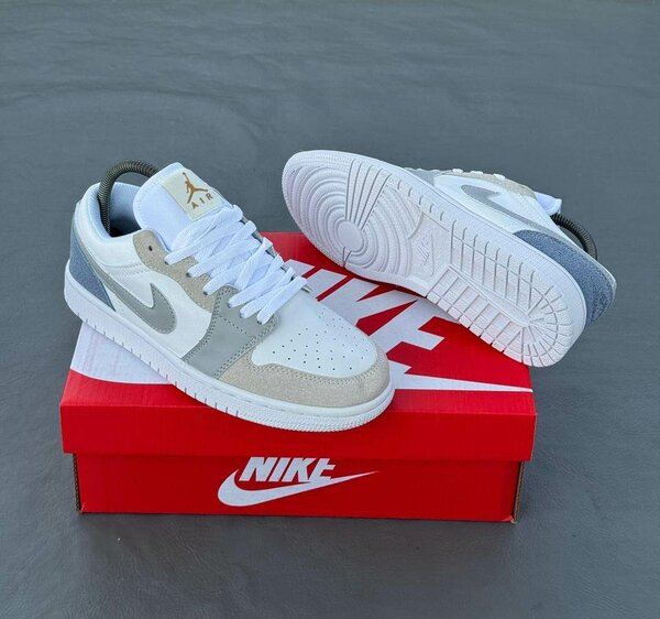 Nike Air Jordan 1 Low Gris Blanc