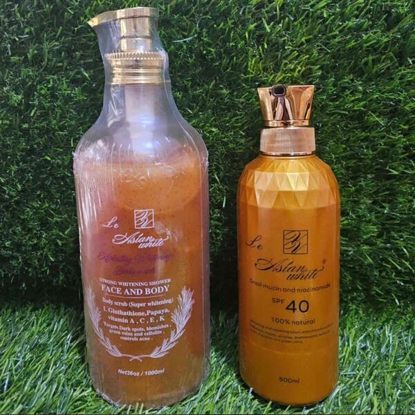 Asian white lotion and shower gel