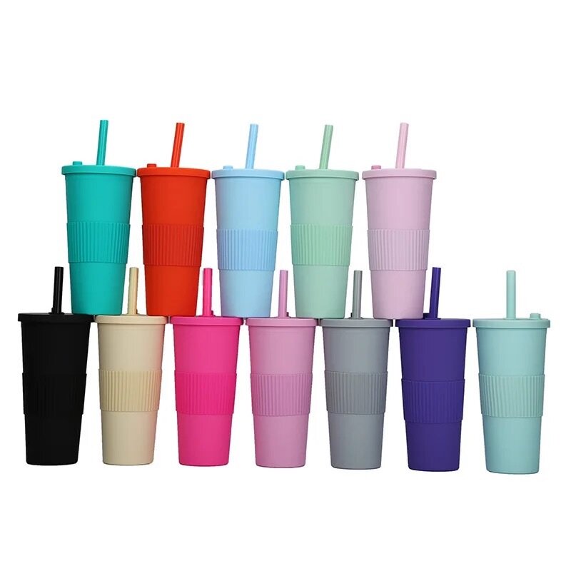 24oz Plastic Insulated Tumbler