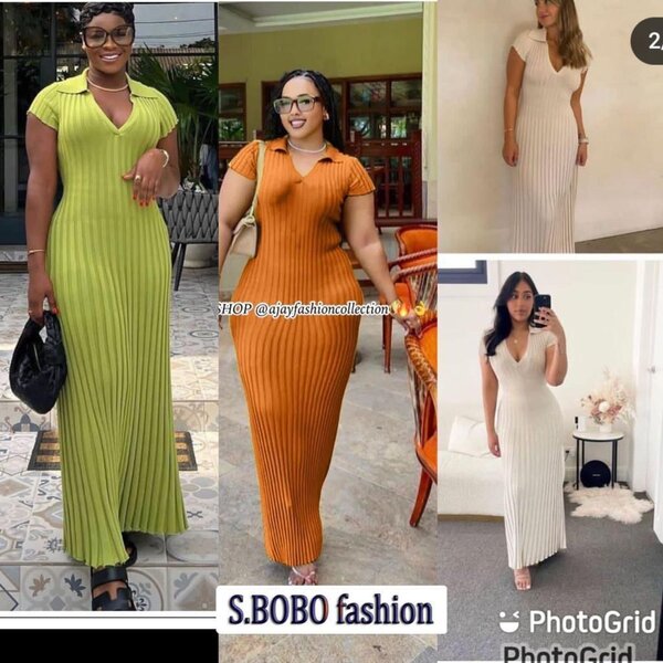 Robe longue plissée élégante