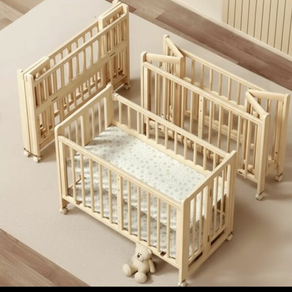 Lit bébé pliant en bois
