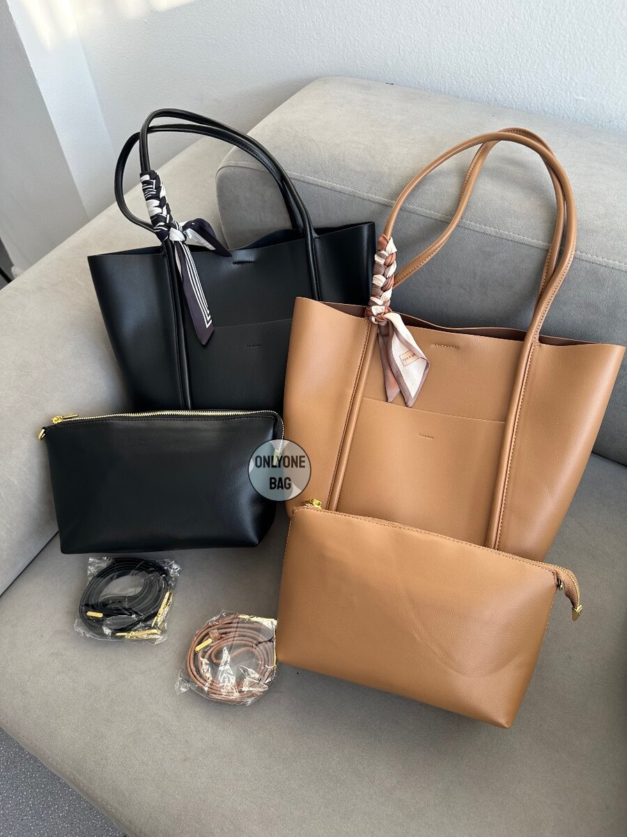 Шоппер из натуральной кожи