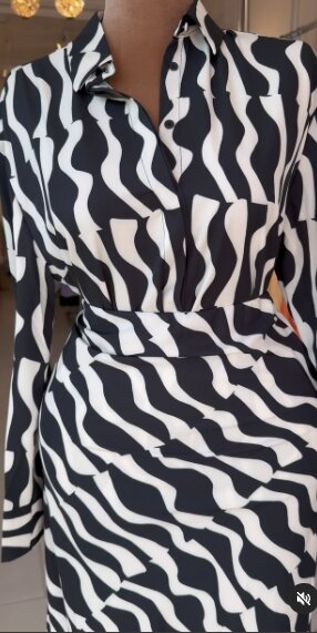 Charming women's dress color white and black Size 8/10/12/14