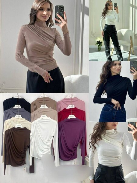 Лонгслив со сборками