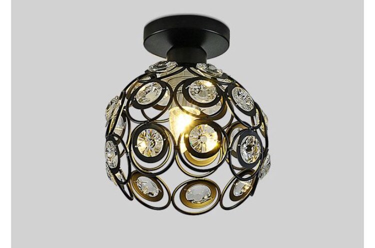 Plafonnier en cristal E27 LED au design moderne et créatif,