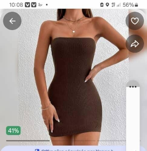 Robe moulante marron élégante