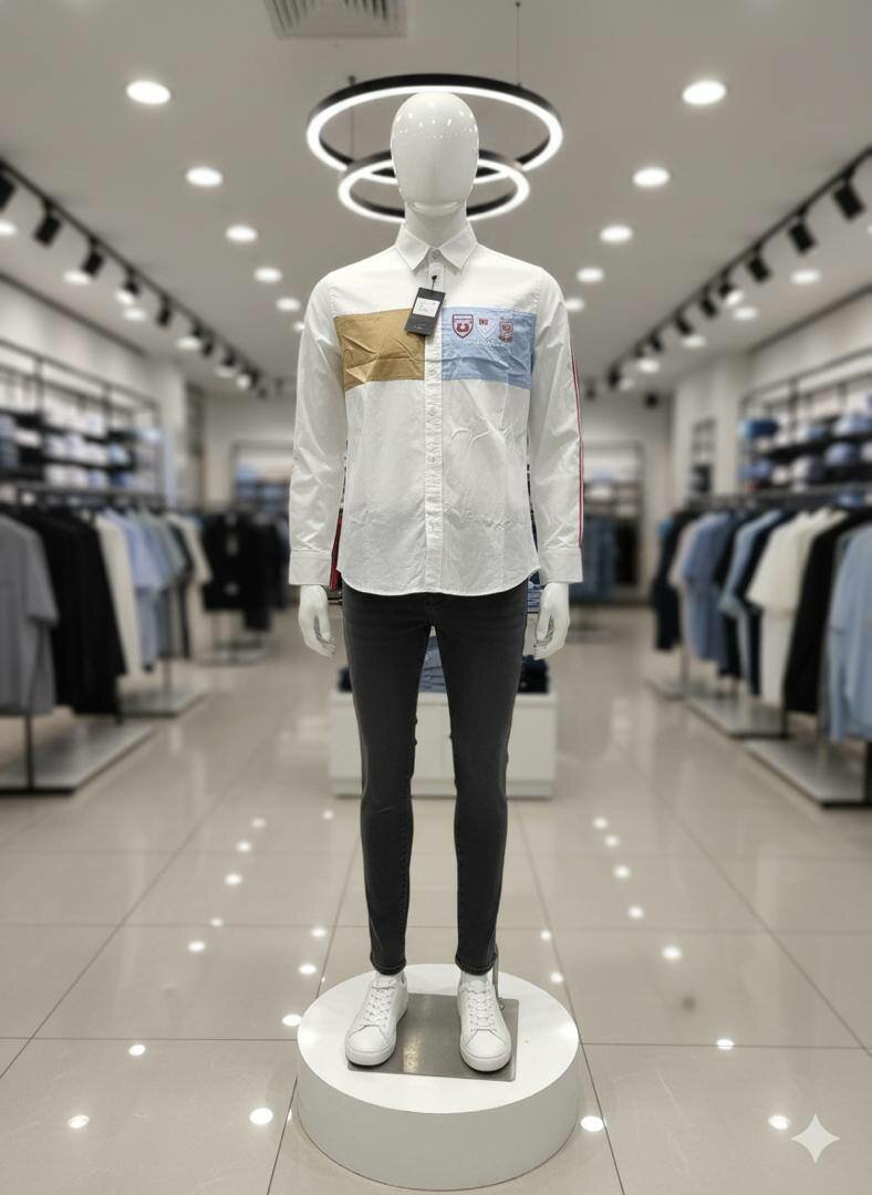 Chemise Homme Patchwork Élégante