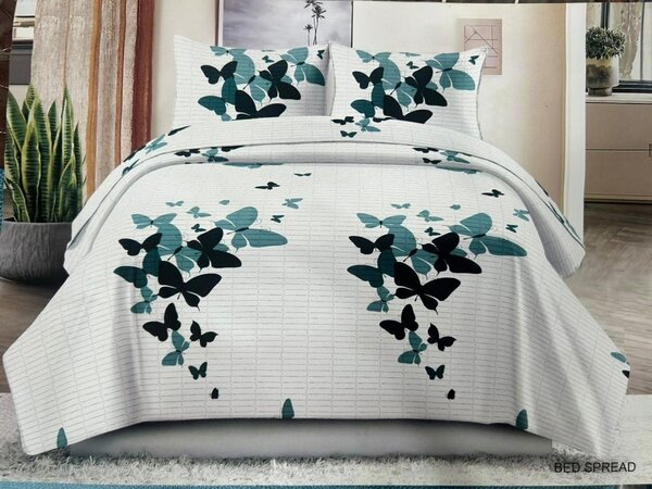 *7PCS BEDSPREADS KING SIZE K650INSIDE 2 CURTAINS,4 PILLOW