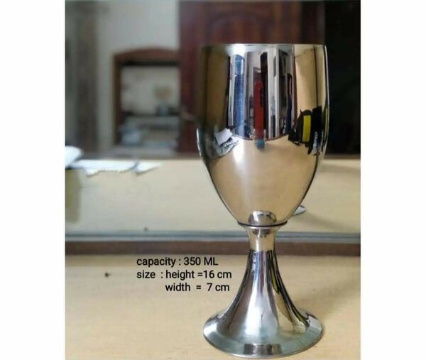 Stainless steel wine glass
