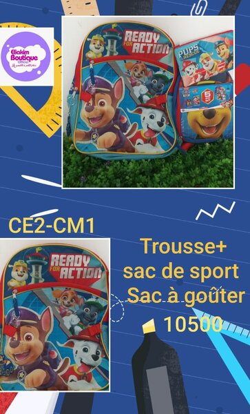Ensemble sac et trousse enfants