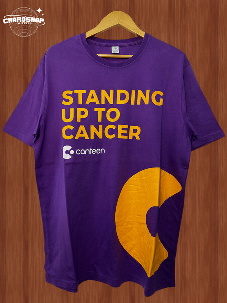 T-shirt violet "Stand Up to Cancer"