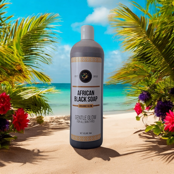 Organic Glow African Black Soap Bath 1.2Ltrs