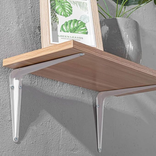 Equerres Consoles Acier Epoxy Blanc, 15 Cm X 20 Cm - Pour ét