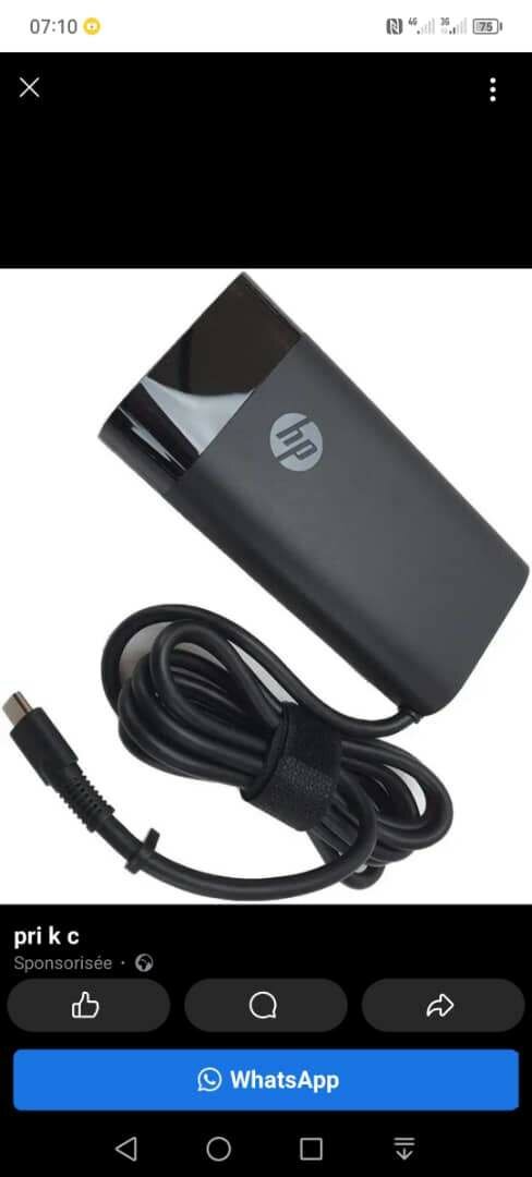 Chargeur HP type C 65w