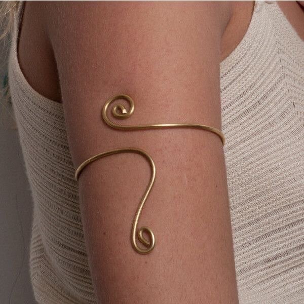 Bracelet serpent doré artisanal