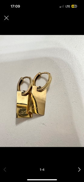 Серьги золотые Cartier Италия желтое 585 картье