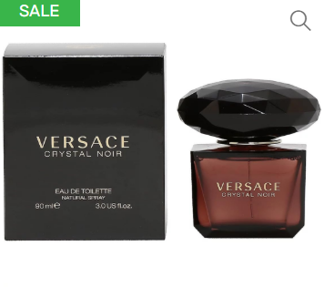 Versace Crystal Noir Eau De Toilette Spray for Women, 3 Fluid Ounce