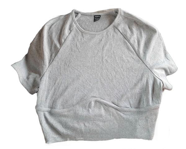 Women's Gray Crop Top