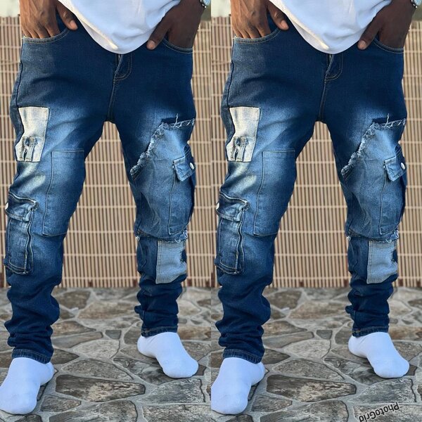 Jean cargo tendance homme