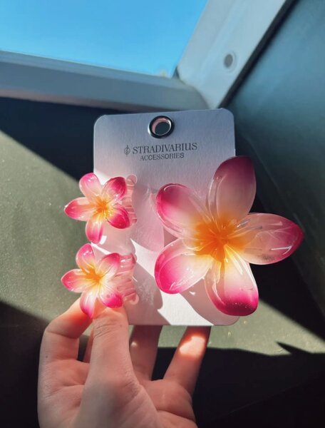 Pinces à cheveux fleurs tropicales