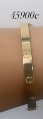 Стильный золотой браслет