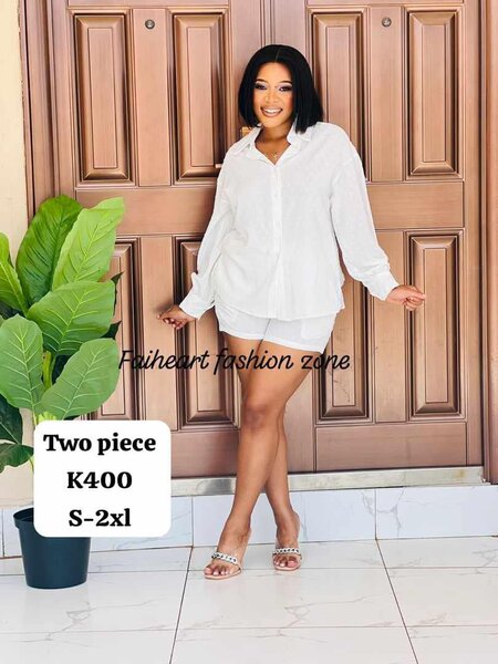 Women's set of white shirt and shorts  Sizes: S, M,L,XL,2xl ,3xl