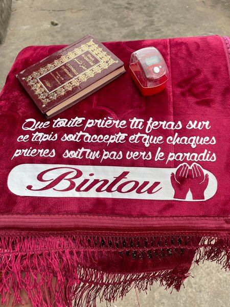 Tapis de prière personnalisé