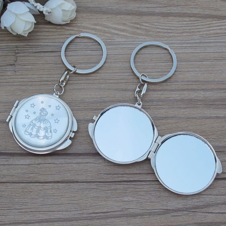 Miroir de poche pliable floral