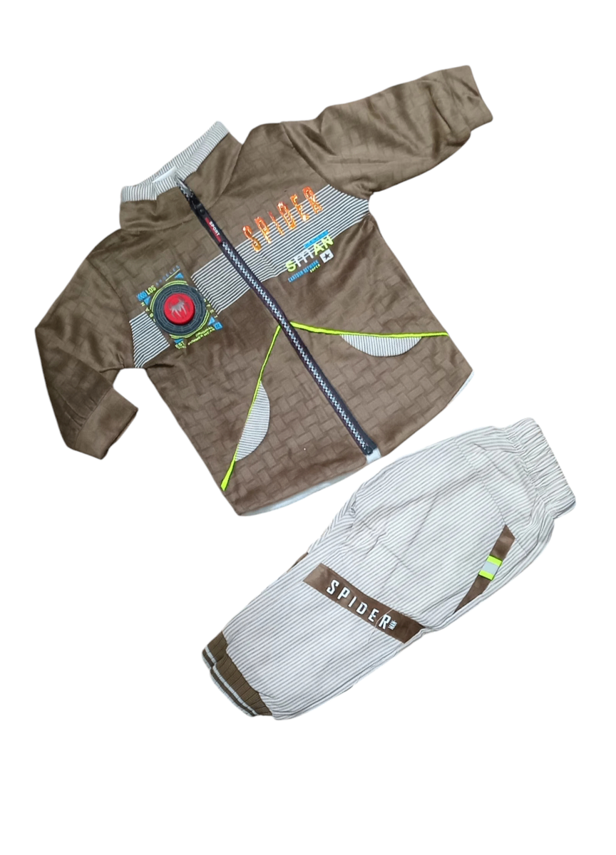 2 pcs Baby boy Velvet Trouser and Shirt Set