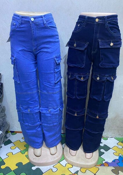 Ladies cargo jeans available