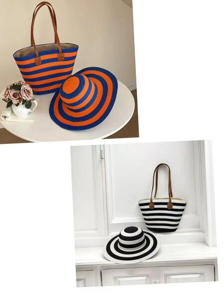 Set: Sac et Chapeau Rayés