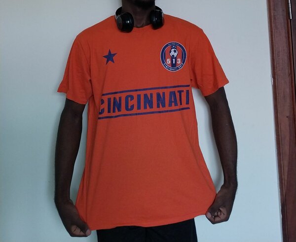 Orange Cincinnati FC shirt