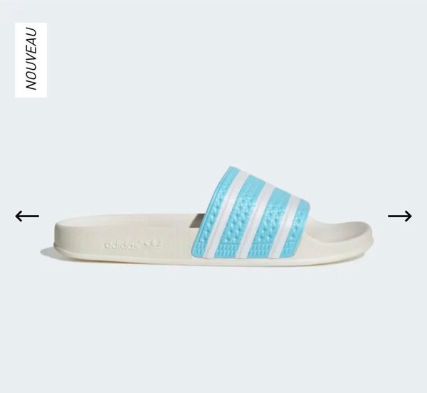 Adidas Claquettes Bleu Unisexe