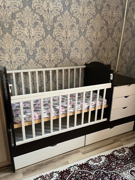 Детская кровать колыбель 3 в1.