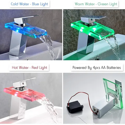 AUTOMATIC LED WASH-HAND BASIN TAPS