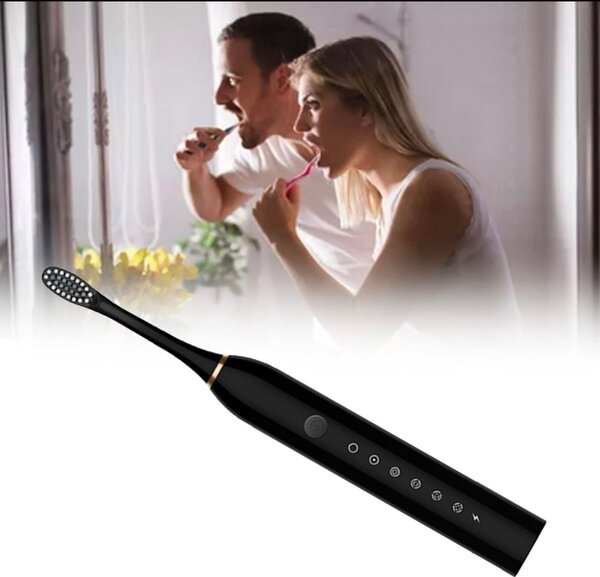 Brosse à Dents électrique étanche avec 4 Têtes de Brosse