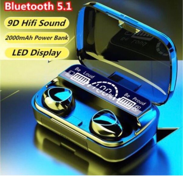 M10 Bluetooth earbuds with PowerBank