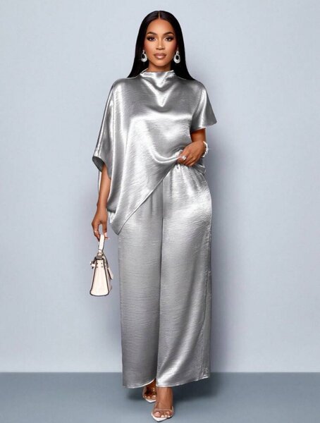 2 Piece Metallic Outerwear