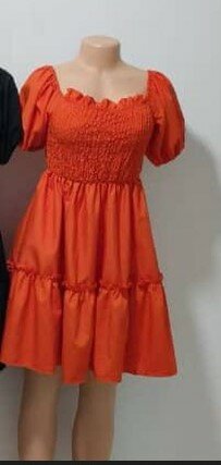 Stylish women's dress with closed shoulders