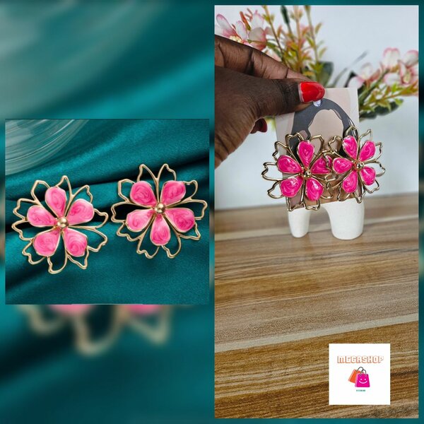 Boucles d'oreilles fleuries élégantes