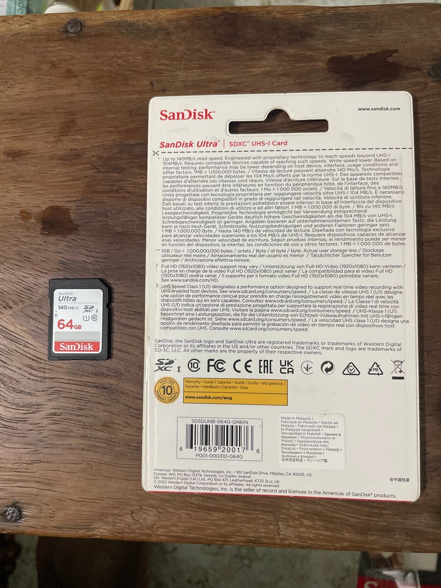 SanDisk 64GB SDXC Memory Card