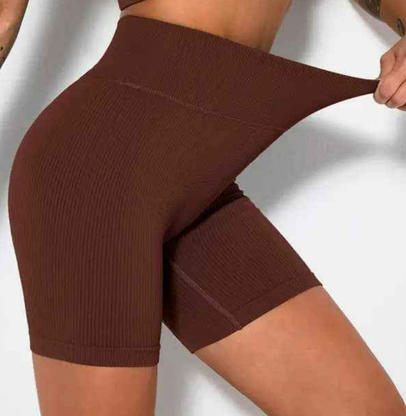  Ribbed biker shorts