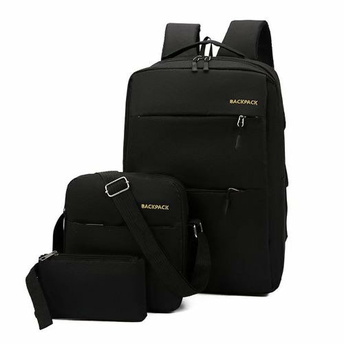 Laptop Bag With USB Slot - Black